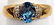 Ladies 10k Yellow Gold Blue Topaz & Diamond Ring