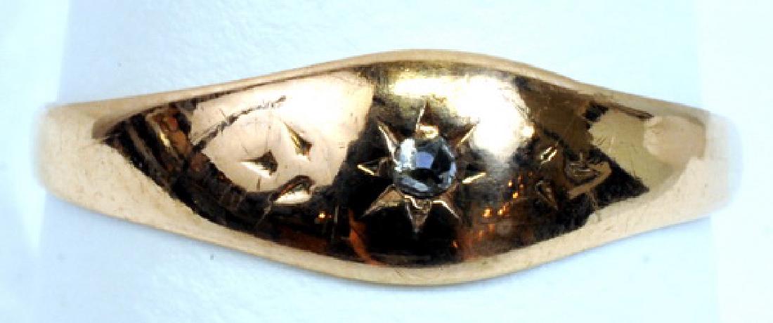 Antique Ladies 10k Yellow Gold Diamond Ring (1 of 3)