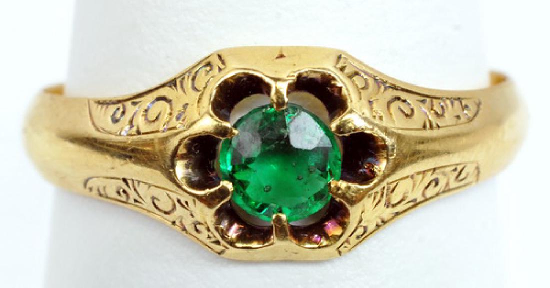 Antique Ladies 14k Yellow Gold Gemstone Ring (1 of 3)