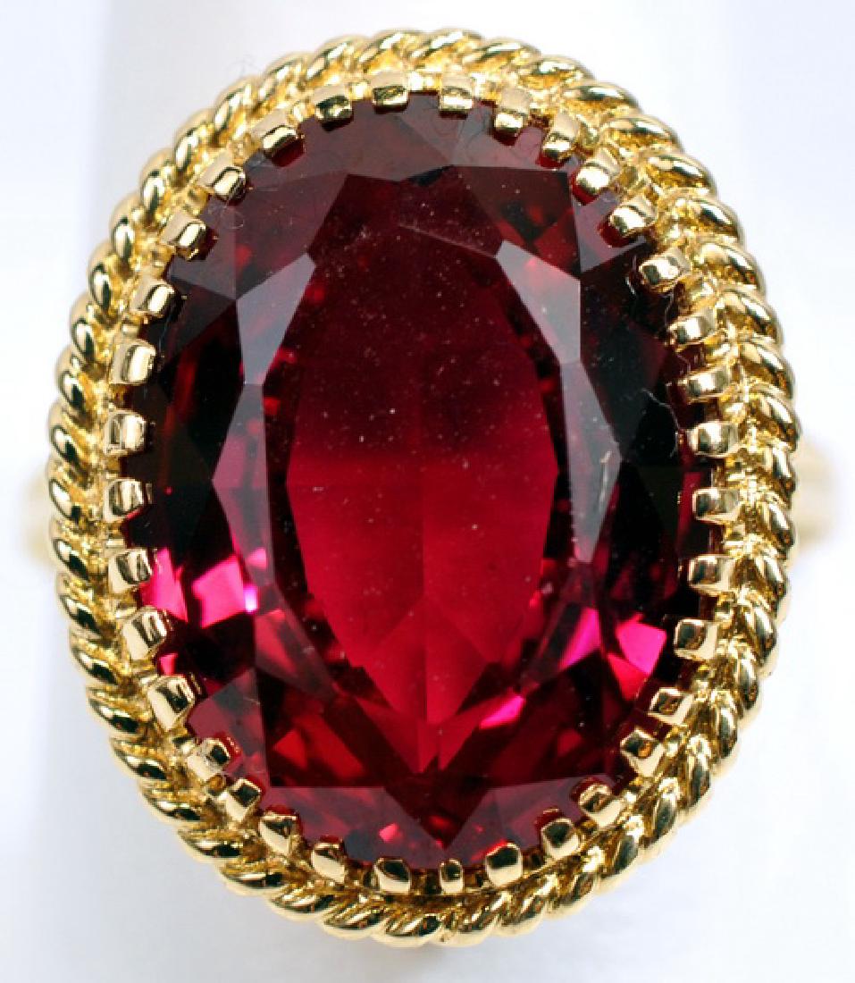 Ladies 14k Yellow Gold Cocktail Gemstone Ring (1 of 3)