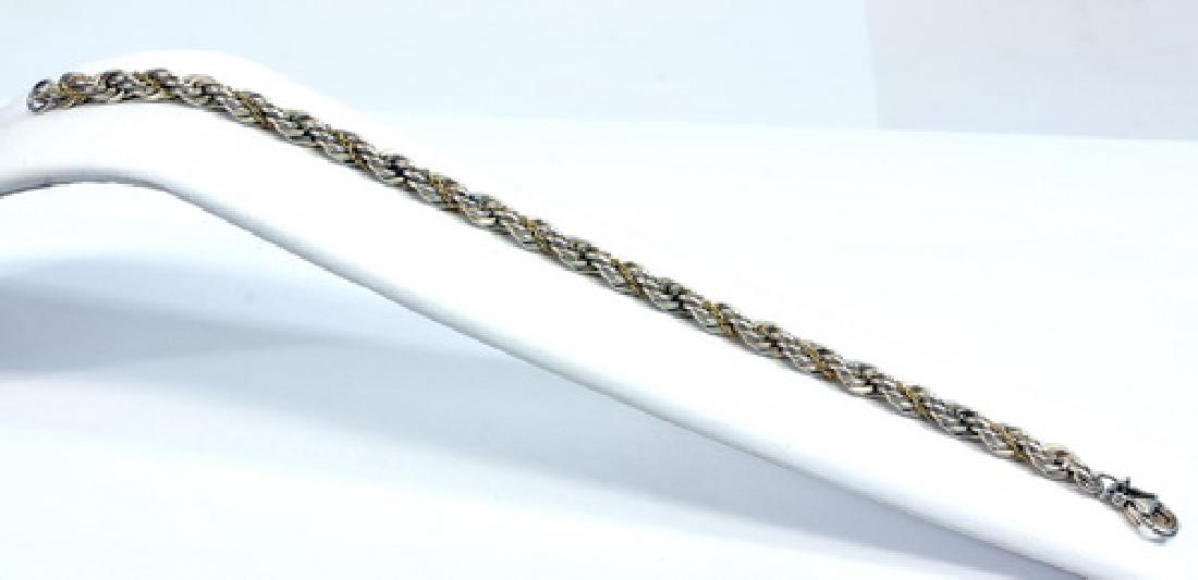 Tiffany & Co Signed Sterling  & 18k Rope Bracelet (1 of 2)