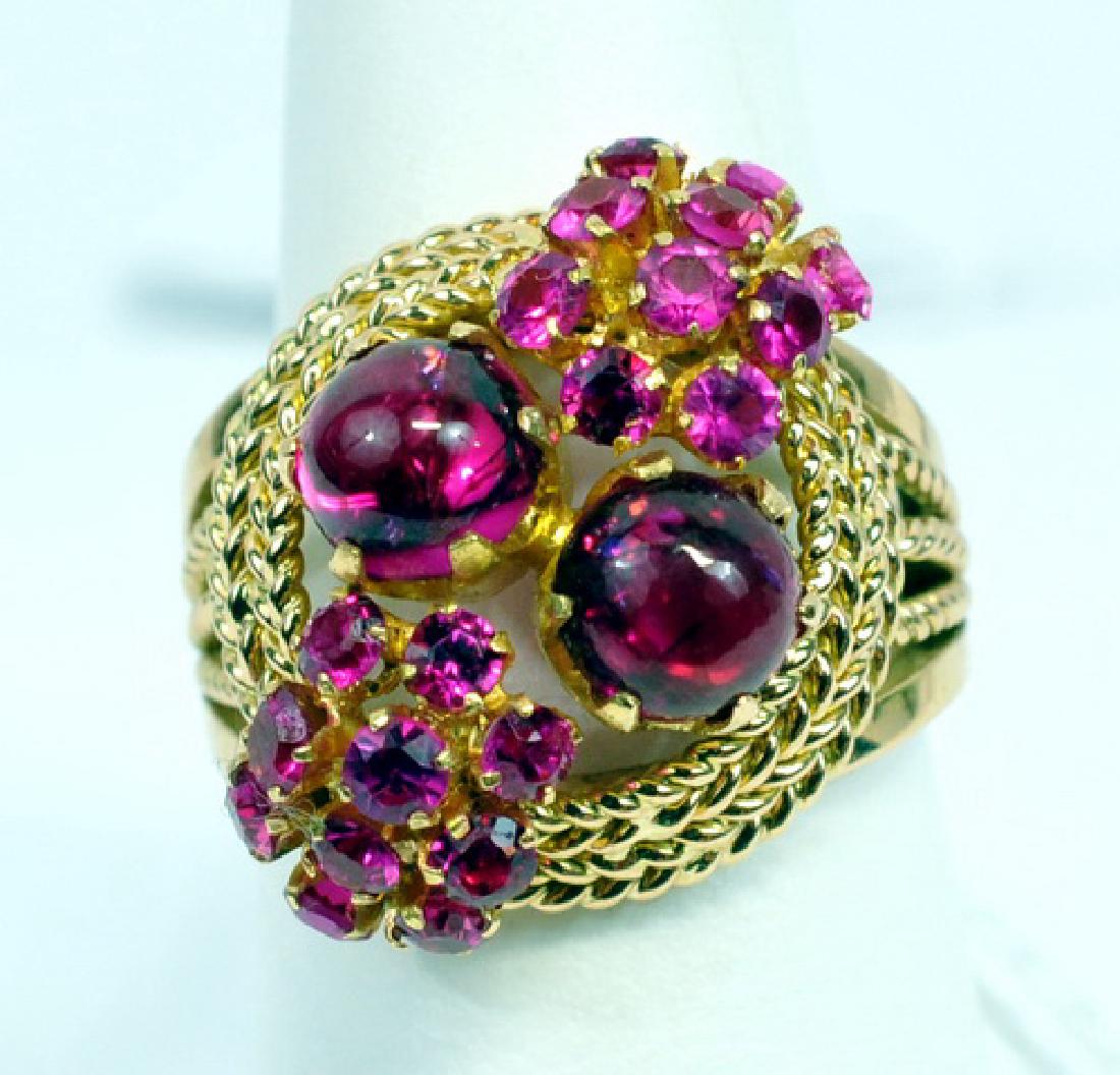 Ladies 21kt. Yellow Gold Burmese Ruby Ring (1 of 2)