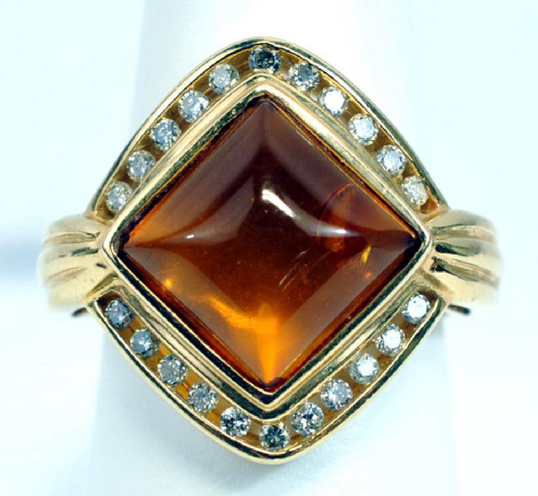 14kt. Ladies Citrine And Diamond Ring (1 of 3)