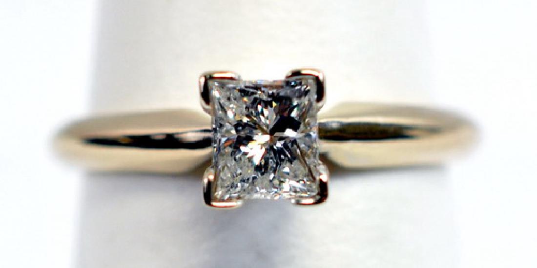 Ladies 14k Princess Cut 1/2 Ct Diamond Ring (1 of 4)