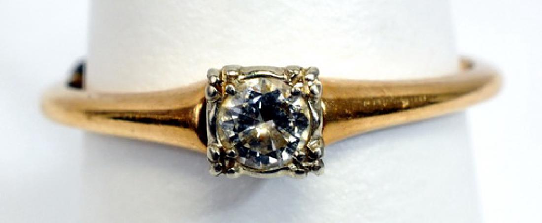 Ladies 1/5 Ct. 14kt Gold Diamond Solitaire Ring (1 of 3)