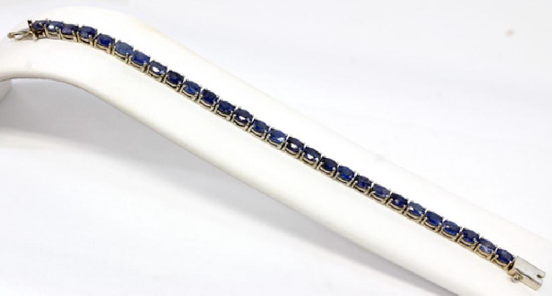 17 Ct. Blue Sapphire Bracelet (1 of 4)