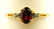 2 Ladies Yellow Gold Garnet Rings