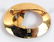 Ladies 14k Yellow Gold Sapphire Feather Estate Pin - 2