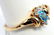Ladies 10k Yellow Gold Blue Topaz & Diamond Ring - 2