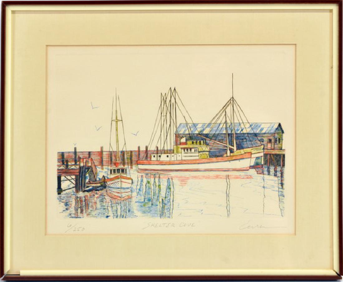 Original Color Drypoint Etching. Individually: signed, Numbered and Titled by Barry A. Euren. Published by La Societe de Verification de la Nouvelle Gravure Internationale of New York and Paris. 21" X 17" includes frame