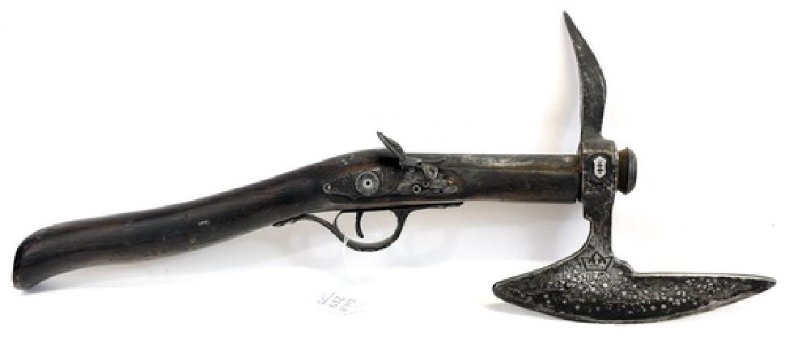 Pair Of Toy Firearms, Rifle/prop: Medevil Looking Gun And Old West Revolving Rifle Toy