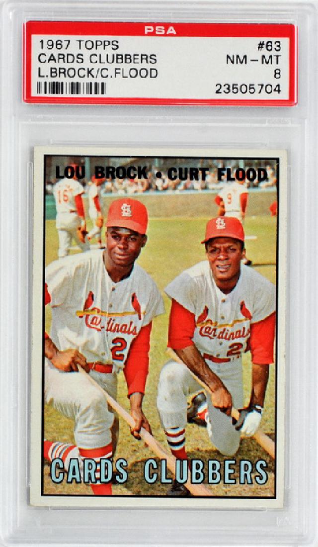 1967 Topps Cards Clubbers Brock/flood Psa 8 (1 of 2)
