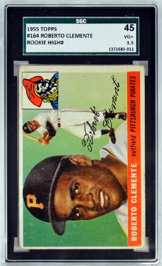 1955 Topps Roberto Clemente Rookie Sgc 45 (1 of 2)