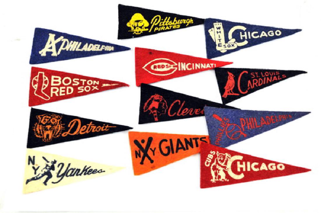 12 Vintage Mini Baseball Pennants (1 of 1)