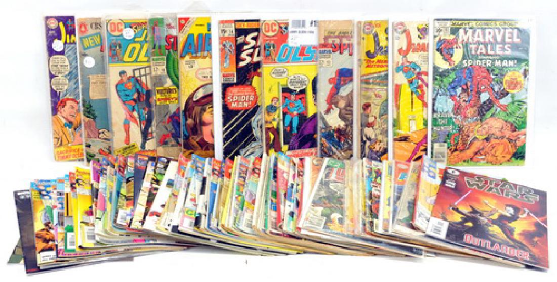 Comic books: 12 cent comics Metal Men No. 9 Sept, 1964, Strange Adventures, No. 169 Oct. 1964, Superman's Pal Jimmy Olsen No. 61 June 1962 and no. 76 April 1964. 10 cent Superman's Pal Jimmy Olsen No. 20 April 195
