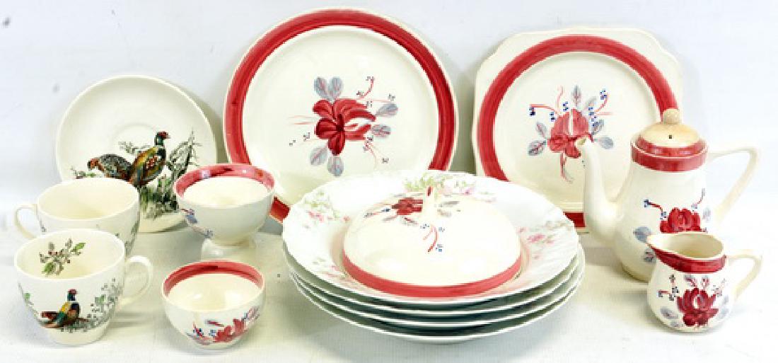 Vintage Pheasant 12 cup and saucer set: hand painted vases and more.