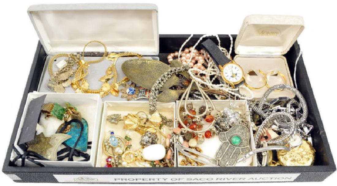 Costume Jewelry: Jeweled brooches, necklaces, Sparkly jeweled brooches, pins, fashion bracelets, beaded necklaces, hat pin, pendant necklaces, watches and more.