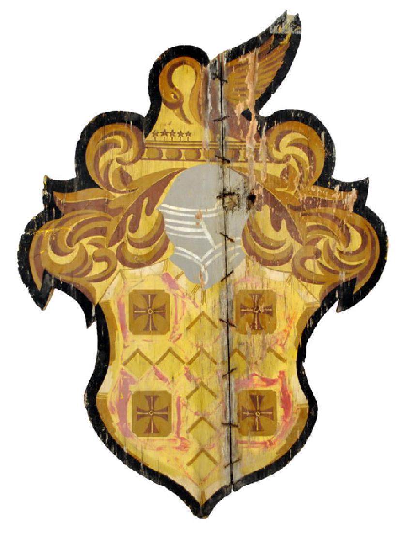 early 1920's Packard Car Dealership Crest Wood: Trade Sign, 24 x 34.