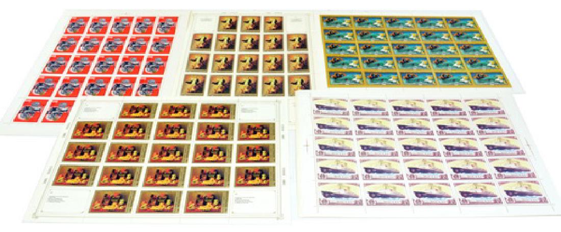 Estate Collection of Russian Soviet 1950's-80's: stamp sheets.
