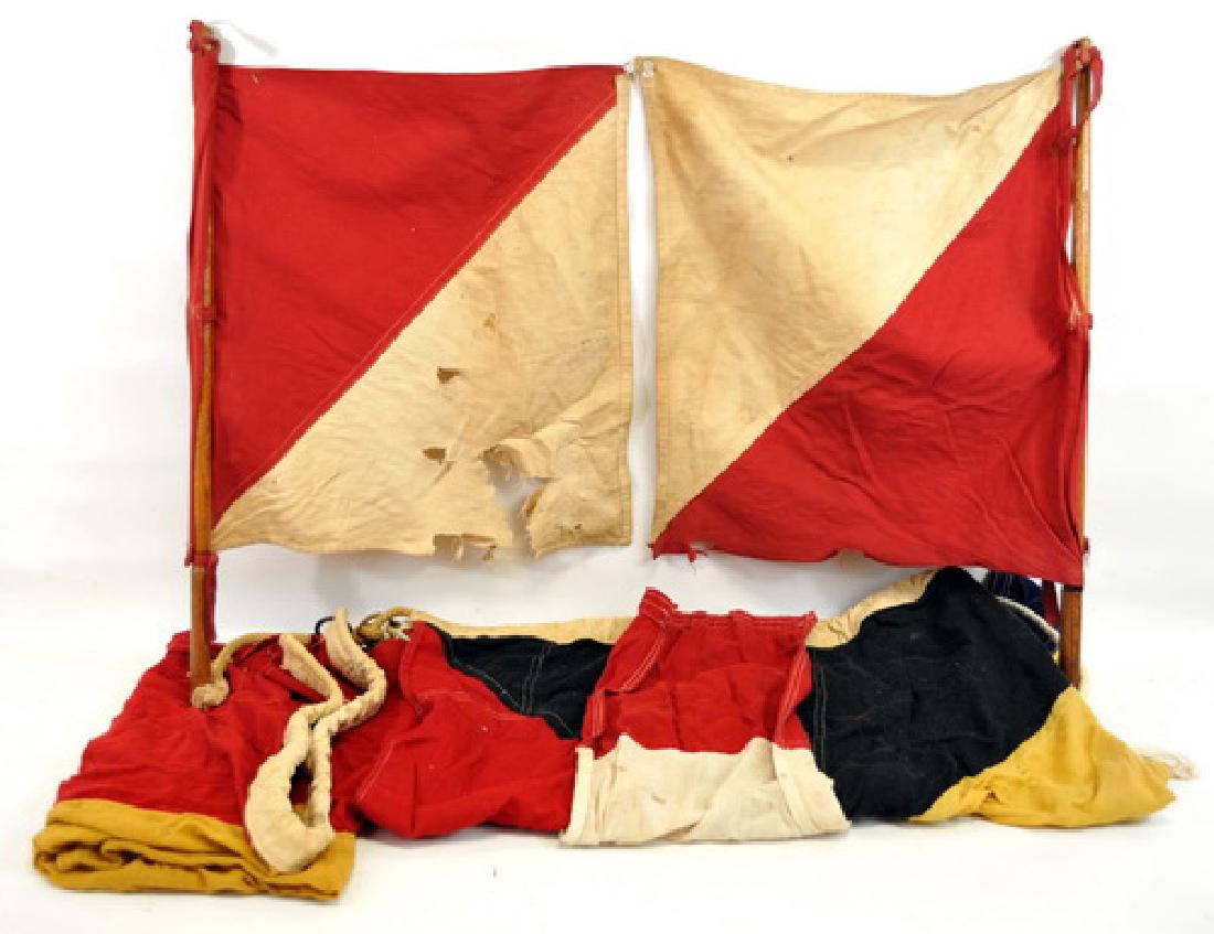 Vintage Nautical Canvas Signal Flags: Vintage Nautical Canvas Signal Flags