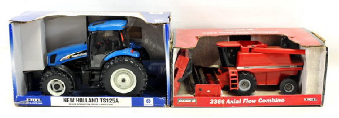 1. 1/16 NH TS125A, 2. 1/16 NH 125A Tractor: PA 2004 FFA Foundation, 3. 1/32 Case/1H 2366 Combine, 4. John Deere Chainsaw, 5. 1/16 Deluxe Spreader, 6. 1/16 JD Mower Condition ER, 7. 1/16 Four Roller Disc, 8. 1/32 International Round Baler, 9. 1/