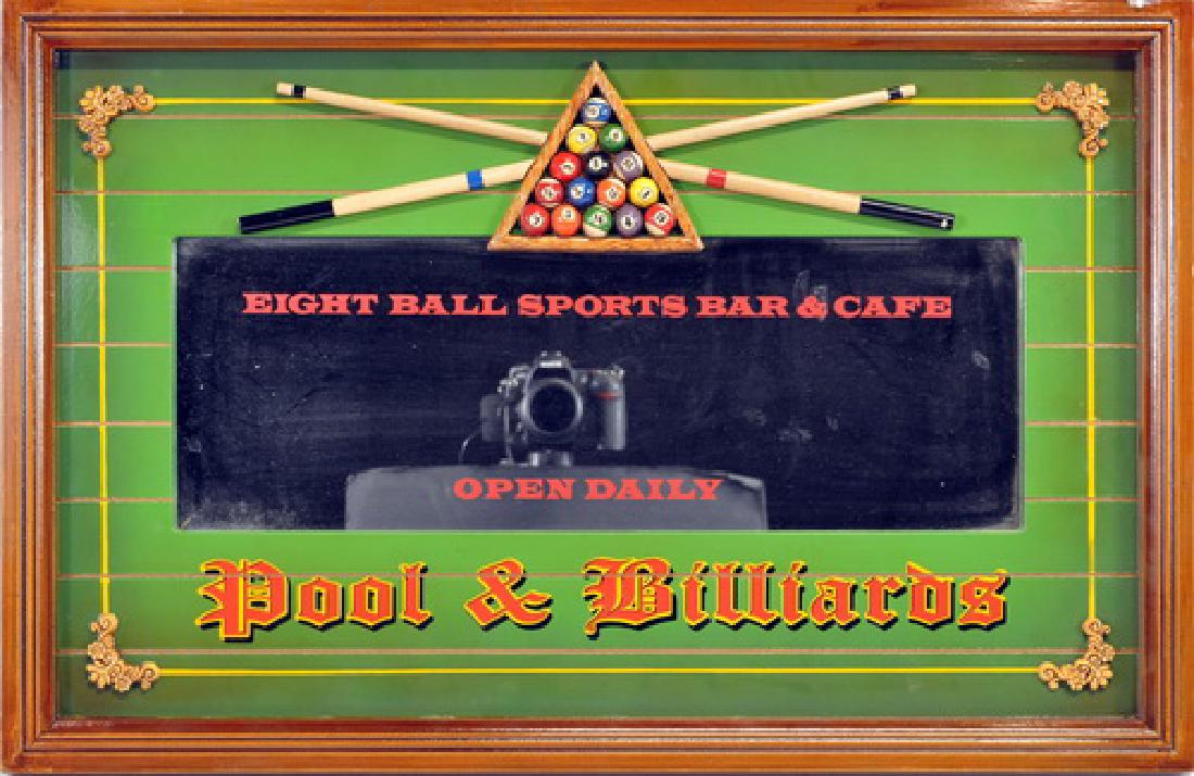 3 Items Lot: 1956 Melbourne Olympics Hockey Stick: As Used By The Indian Team, Billiard Pool Table Room Wall Mirror Home Décor Pool Hall, Magazine Rack