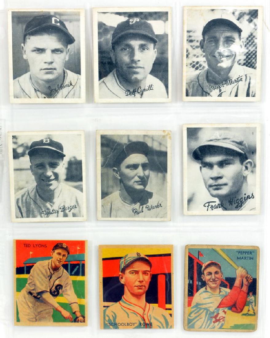 9 1940's Baseball Cards Diamond Stars/goudeys (1 of 2)