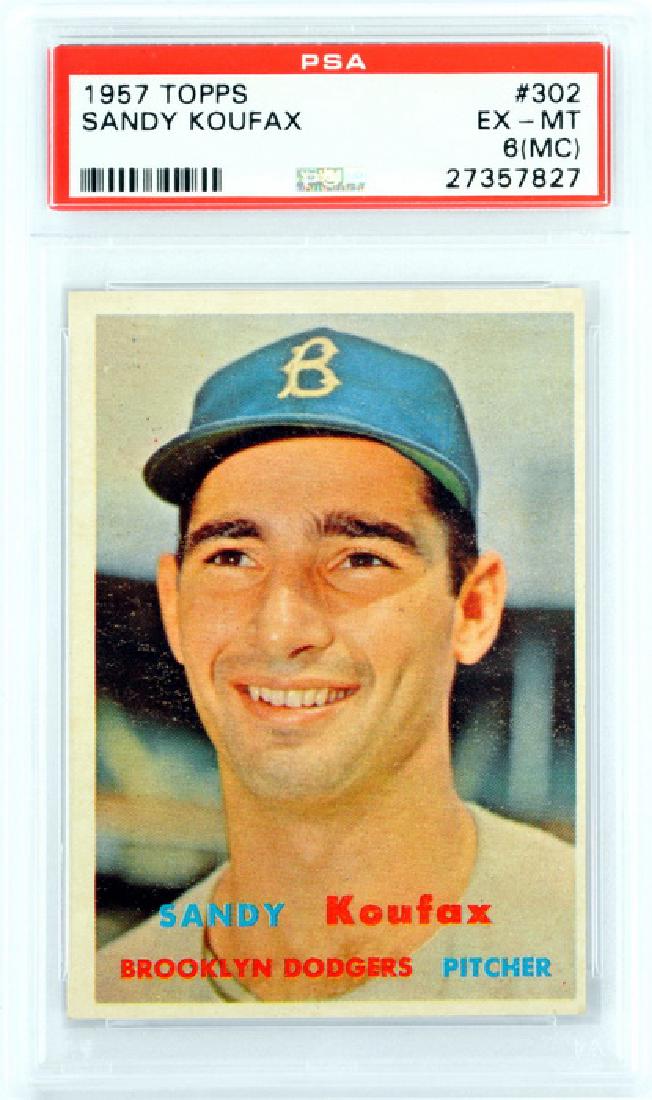 1957 Topps Sandy Koufax Psa 6 (mc) (1 of 2)