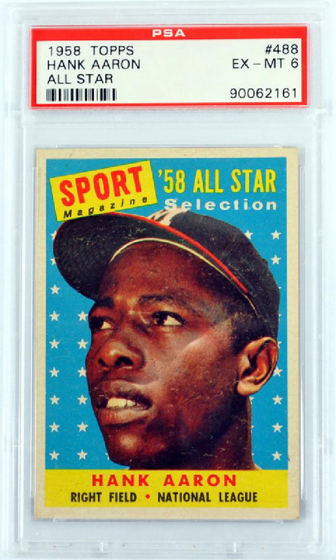 1958 Topps Hank Aaron All-star Psa 6 (1 of 2)