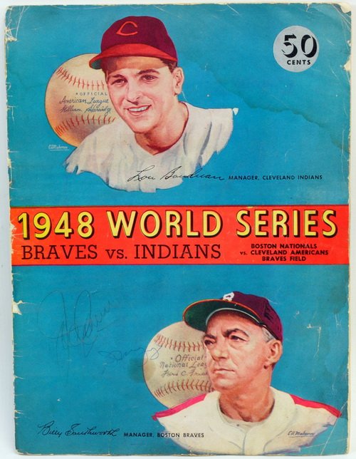1948 World Series Program Signed Dimaggio/cronin (1 of 3)