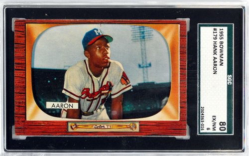 1955 Bowman Hank Aaron Sgc 80 Ex/nm 6 (1 of 2)