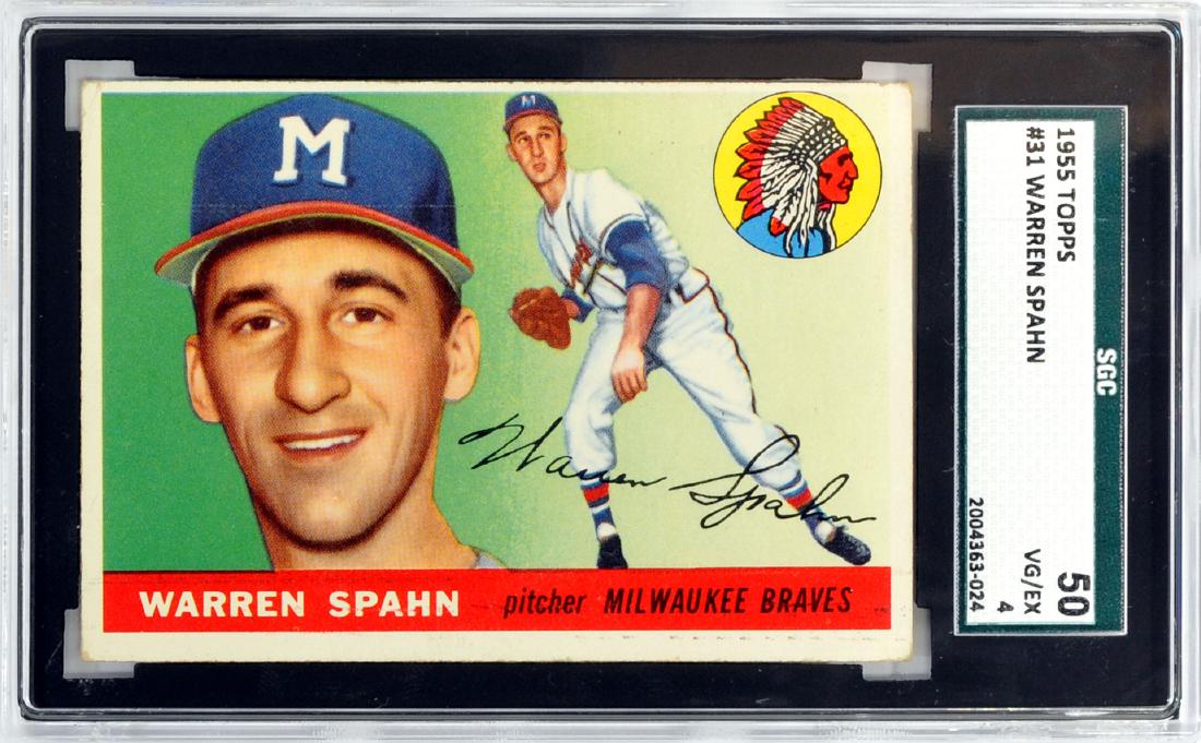 1955 Topps Warren Spahn Sgc Vg/ex 4 (1 of 2)