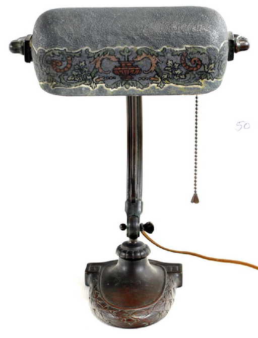 Antique Handel Mosserine Bronze Desk Lamp - Antique Handel Mosserine Bronze Desk Lamp