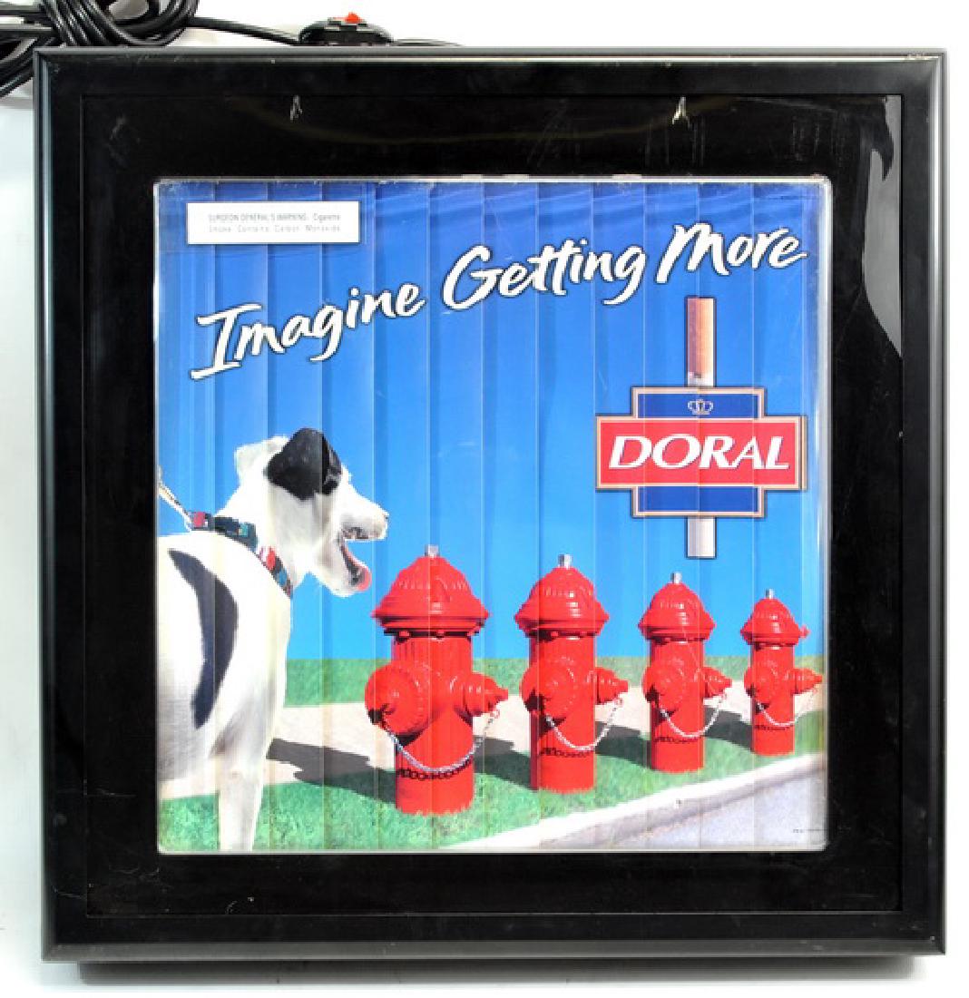 Vintage Cigarette Advertising Doral Motion Sign (1 of 1)