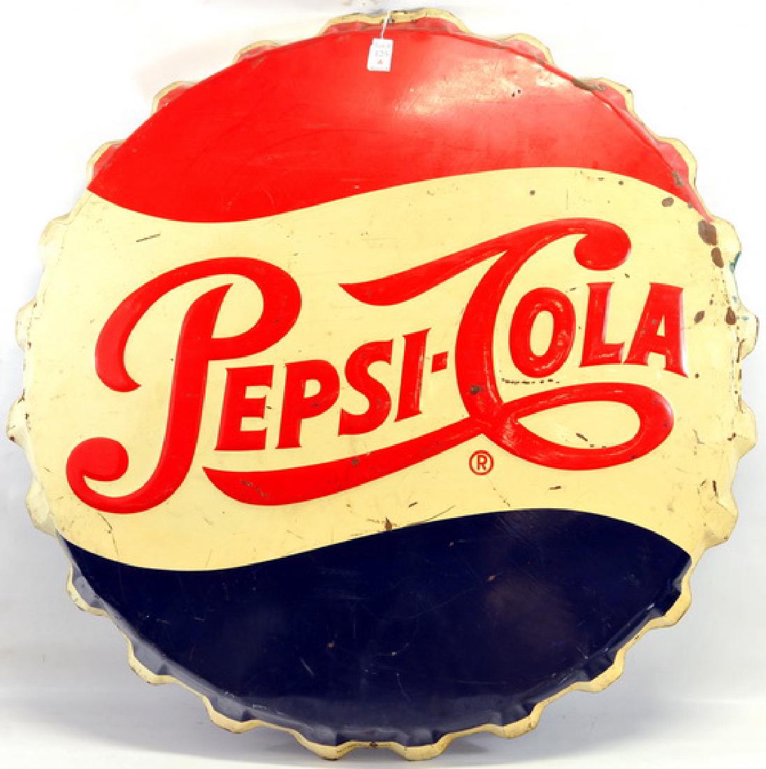 Vintage 1957 Pepsi Cola tin/metal (1 of 1)