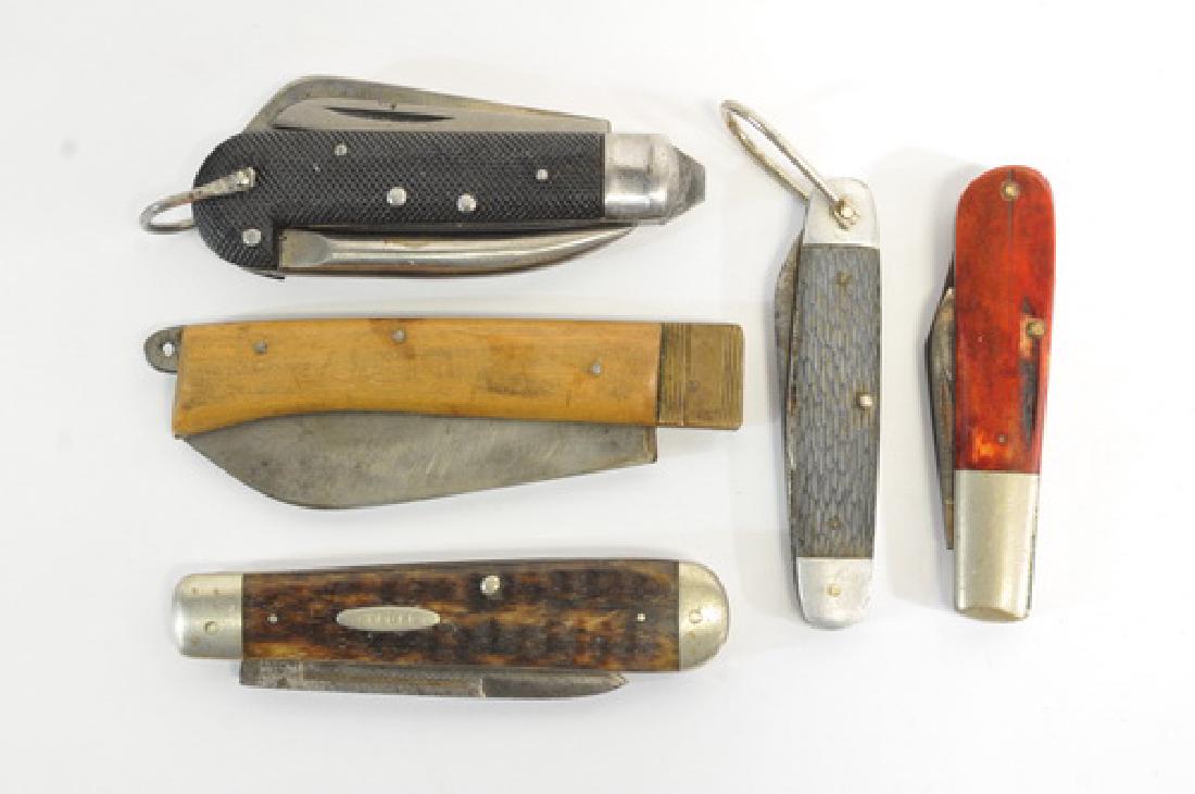 5 Pocket Knives, Early K-Bar, Case Barlow, (1 of 9)
