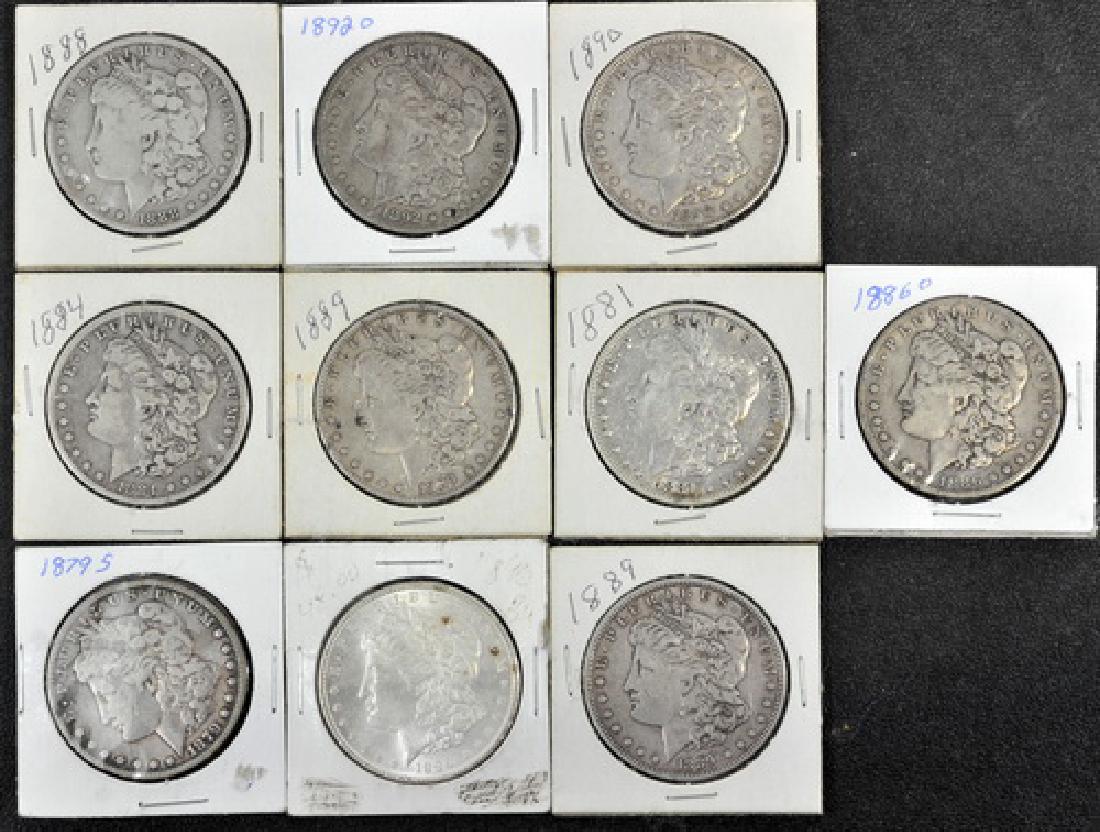 10 Morgan Silver Dollars (1 of 2)
