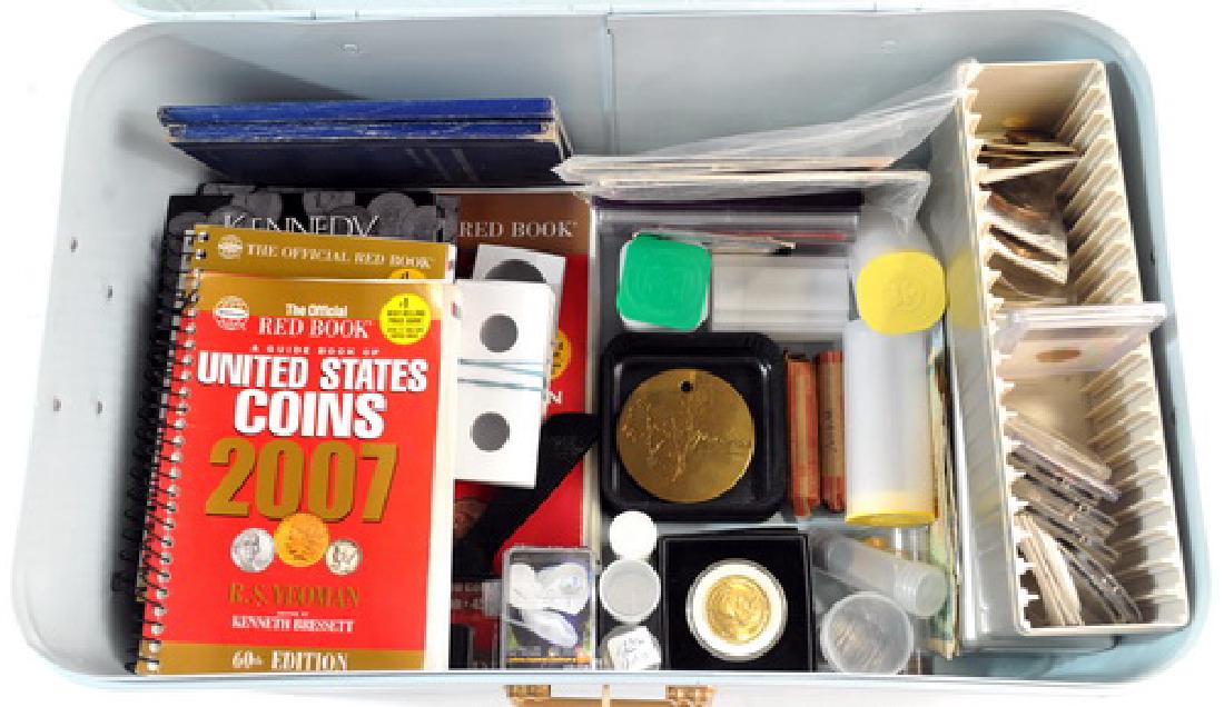 Box Lot of US & World Coins and Supplies (1 of 3)
