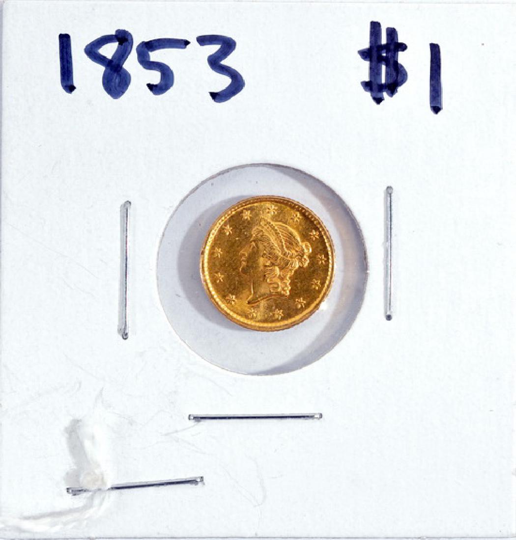 1853 Us $1 Dollar Gold Coin (1 of 2)