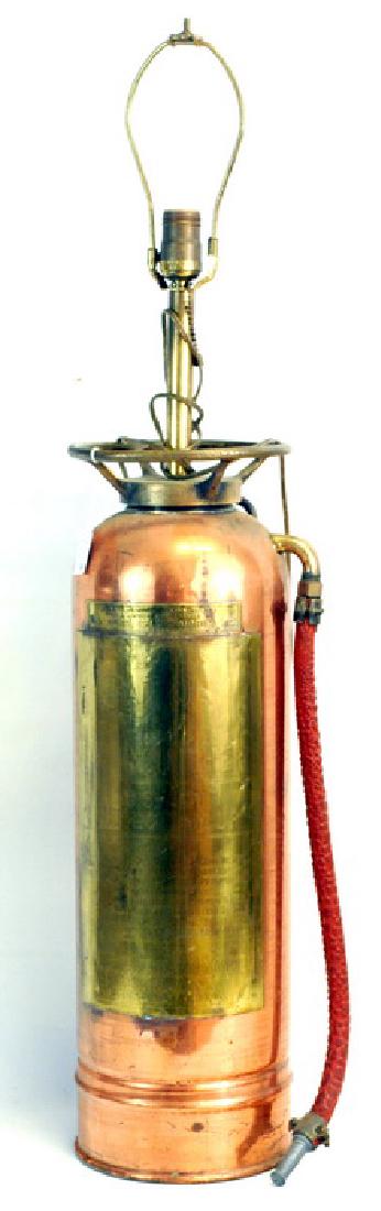 Vintage Patrol Copper Fire Extinguisher Table lam (1 of 1)