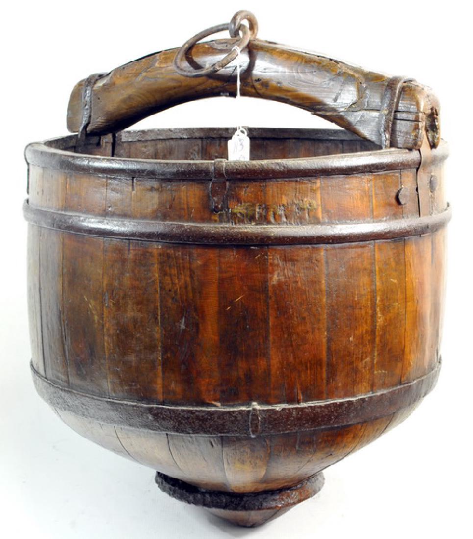 Antique Chinese Well Bucket And Catch Bucket