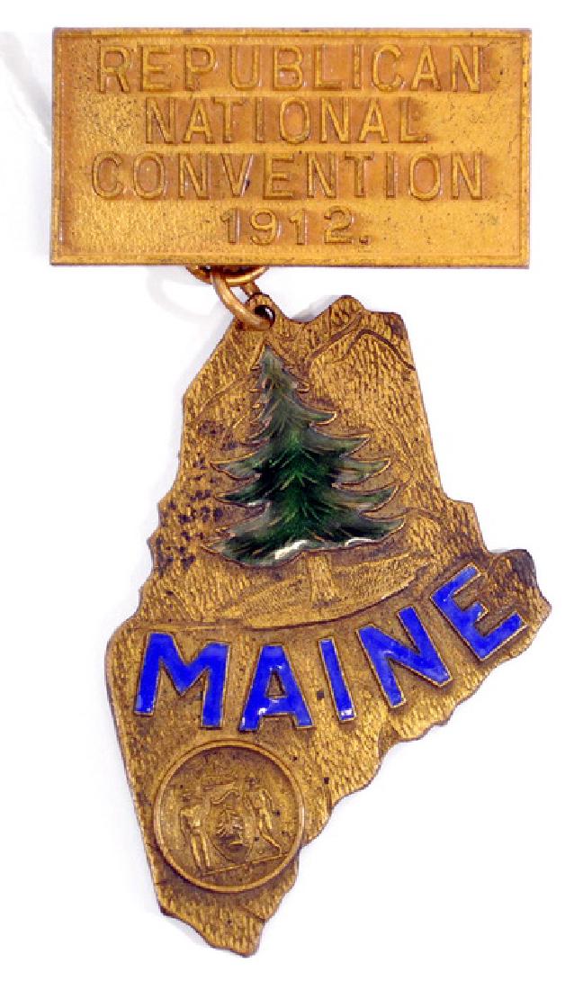 Rare 1912 Maine Republican Convention Badge (1 of 3)