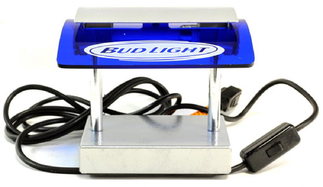 Bud Light Cash Register Lamp: 8" X 7", New Old Stock
