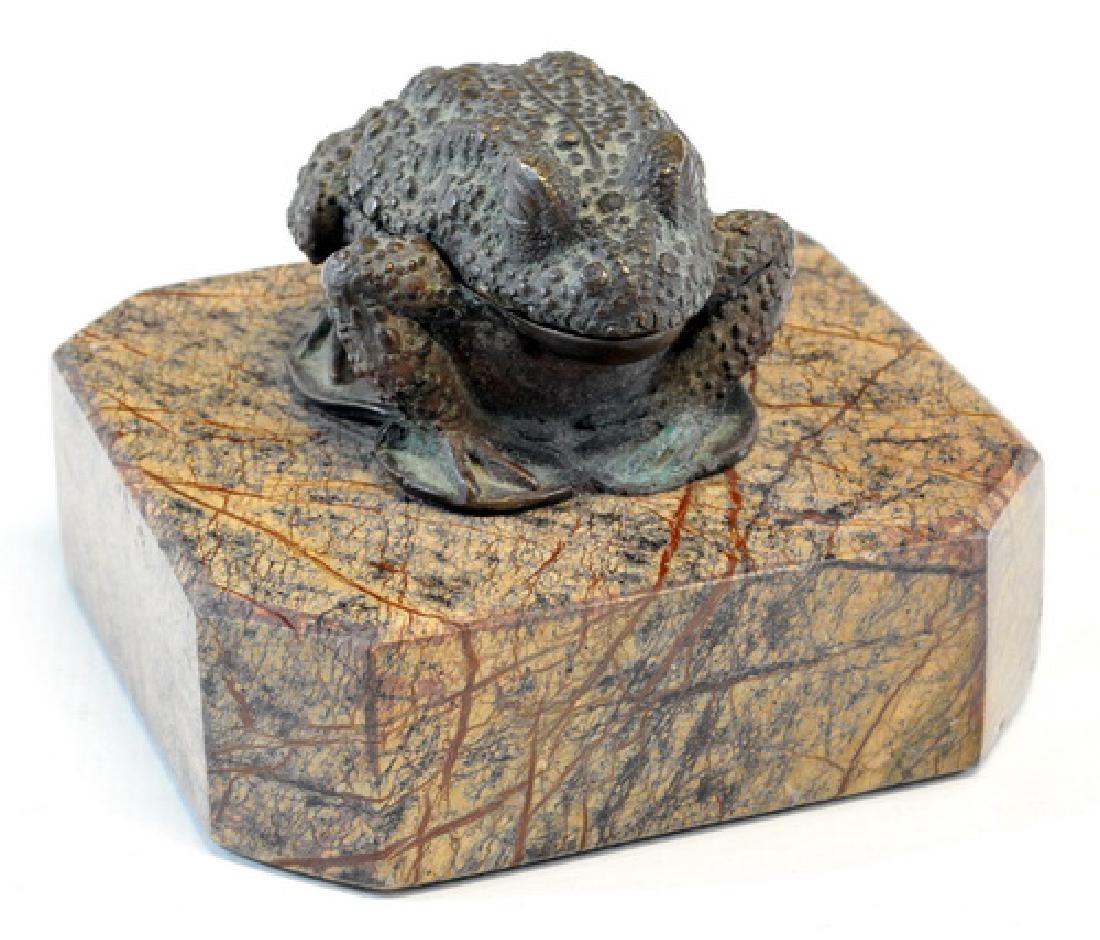 1 Vintage "Heavy Bronze" Frog Box, Mounted On (1 of 4)