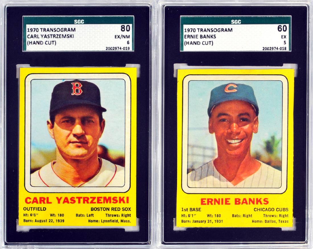 Two 1970 Transogram Cards Yaz And Ernie Banks (1 of 2)
