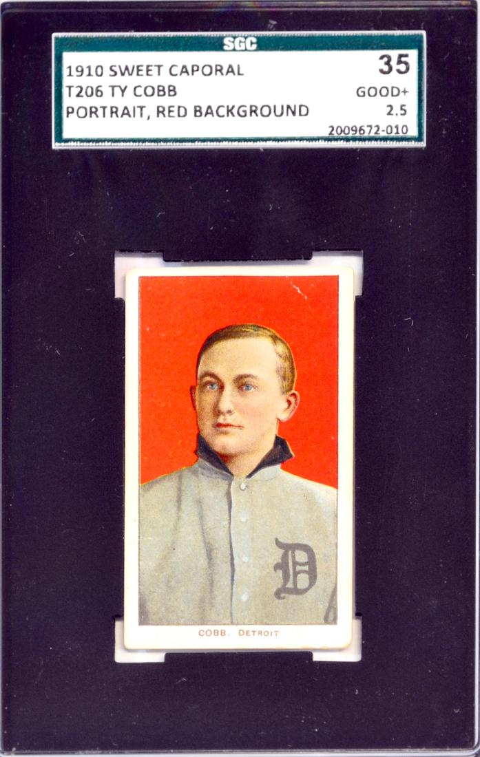 1910 T206 Ty Cobb Red Portrait Sgc 35 (1 of 2)