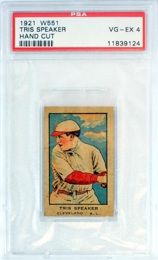 1921 W551 Tris Speaker Hand Cut: Psa Graded 4