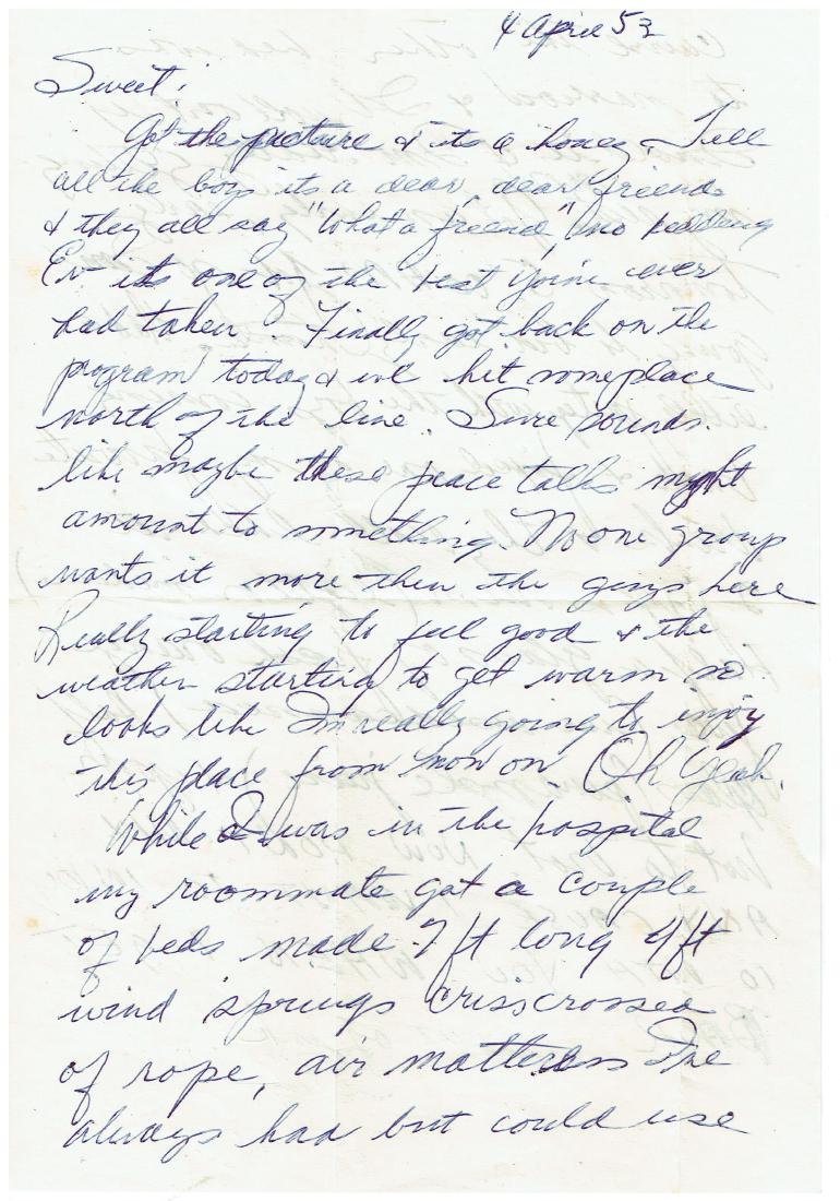 April 4 1953 Letter Written By Ted Williams (1 of 4)