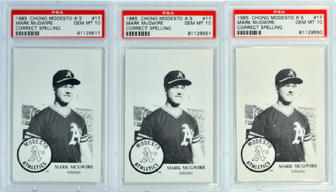 25 1985 Chong Modesto Mark McGwire Rookie Cards (1 of 3)