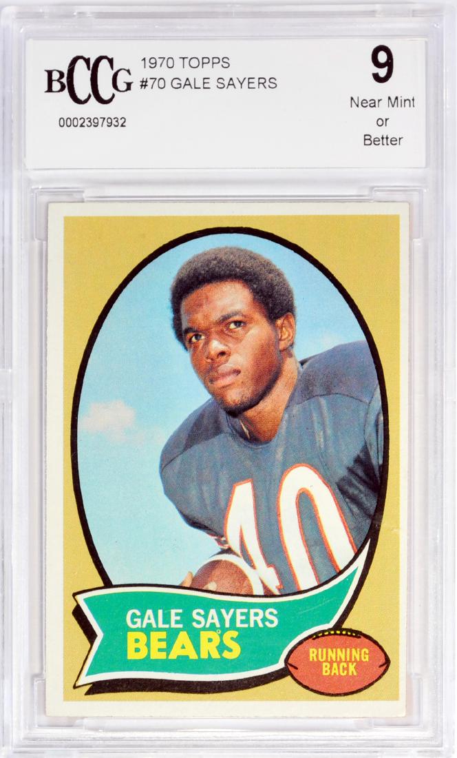 1970 Topps Gale Sayers Bvg 9 Near Mint (1 of 2)